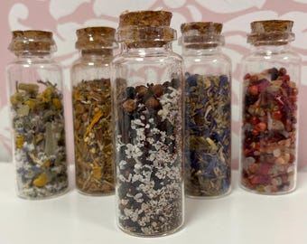 Custom Protection Spell Jar | Gold Sheen Obsidian + Rosemary + Juniper Berries for Banishment & Grounding