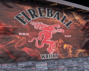 Fireball Red Hot Whisky Banner - 2.5ft x 5ft
