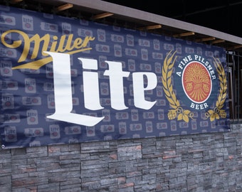 Miller Lite Beer Banner - 2.5ft x 5ft