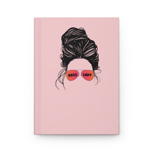 Boss Lady Journal, Feminist Notebook, Girl Boss Planner, Power Woman Diary, Co-worker Gift, Hardcover Notebook with Ruled Lines