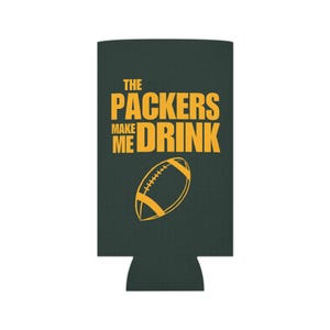 Packers Can Cooler, Green Bay Packers Cozie, Packers Funny, Game Day Beer Holder, Packers Fan Gift