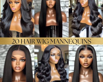 20 Hair Mannequin Stock Photos, Luxury Wig Images, Professional Raw hair photos, Stunning Luxury Hair Quality Images, Hair Wig Stock images