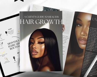 PLR Hair Care eBook | Hair Growth Guide | Salon Owner Resource | Digital Hair Care Guide | Editable eBook for Salon Marketing