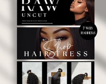 Website Banners, Salon Banners, Web Banners, Salon website, Shopify Webbanner, website banners, banners, beauty, salon, hair, lashes, makeup