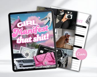Manifest That Shit Editable Canva Ebook | PLR Ebook | Resell Rights | Done-For-You Digital Product | Manifestation Ebook Template