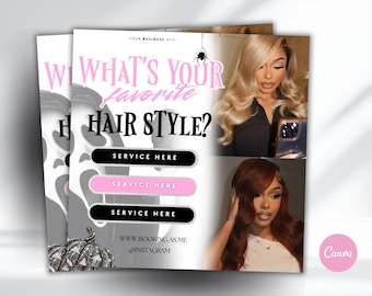 Halloween Hair Flyer Template | Scary Movie Beauty Flyer | Hair Fyler Template | Hairstylist Booking Scream Movie Flyer | Horror Flyer