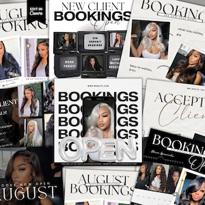 10 IG posts Hair Stylist templates, Booking Flyers,Hair Salon Flyer, Hair Booking, Beauty Flyer, Editable Flyer , Salon flyers, hair, lashes