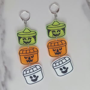 Halloween Eimer Ohrring Gruselige y2k Boo Ohrring gruselige Schmuck