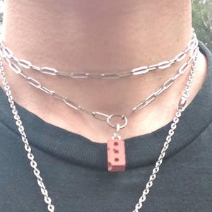 Pride activist stonewall brick pendant charm necklace gift