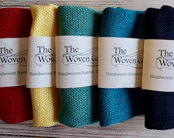 Handwoven Bamboo Washcloth, Assorted Colors