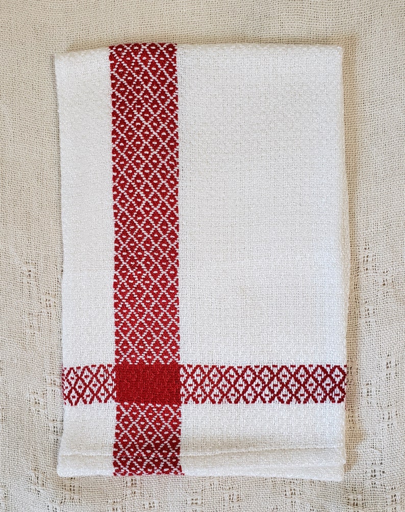 Handwoven Bamboo Hand Towels, Assorted Colors Red