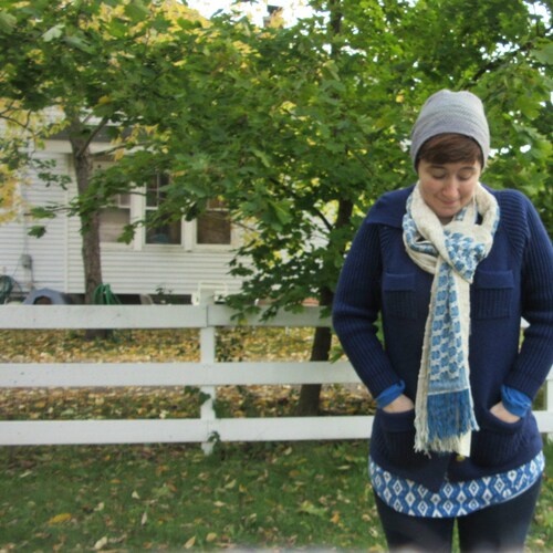 Bamboo Scarf, Hand Dyed shops with Indigo, Black Walnuts, and Pokeweed