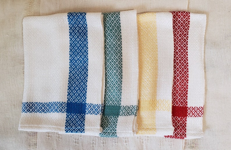 Handwoven Bamboo Hand Towels, Assorted Colors image 1