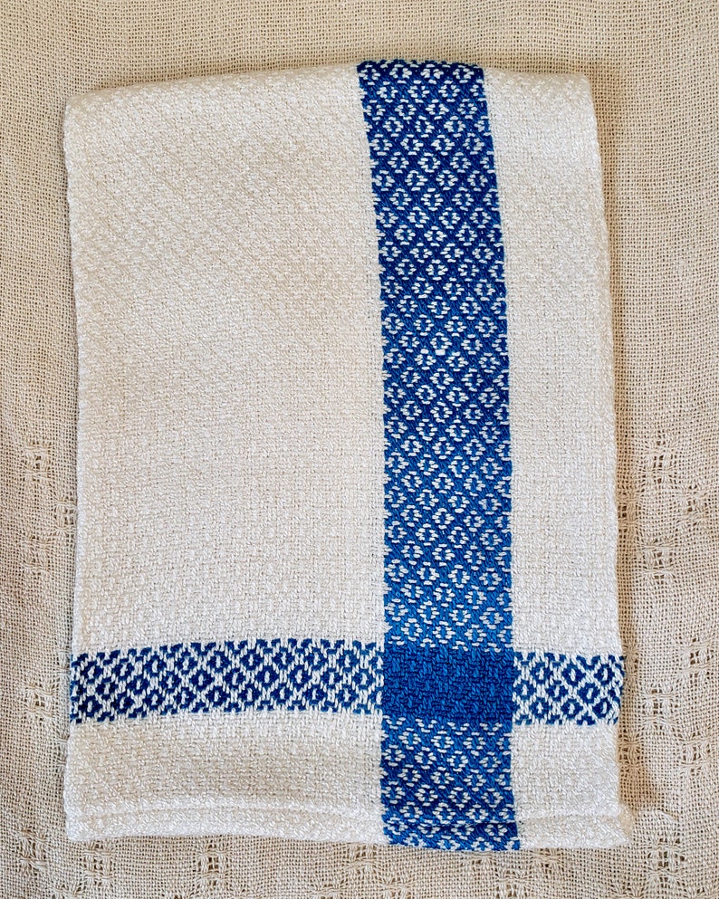 Handwoven Bamboo Hand Towels, Assorted Colors Blue