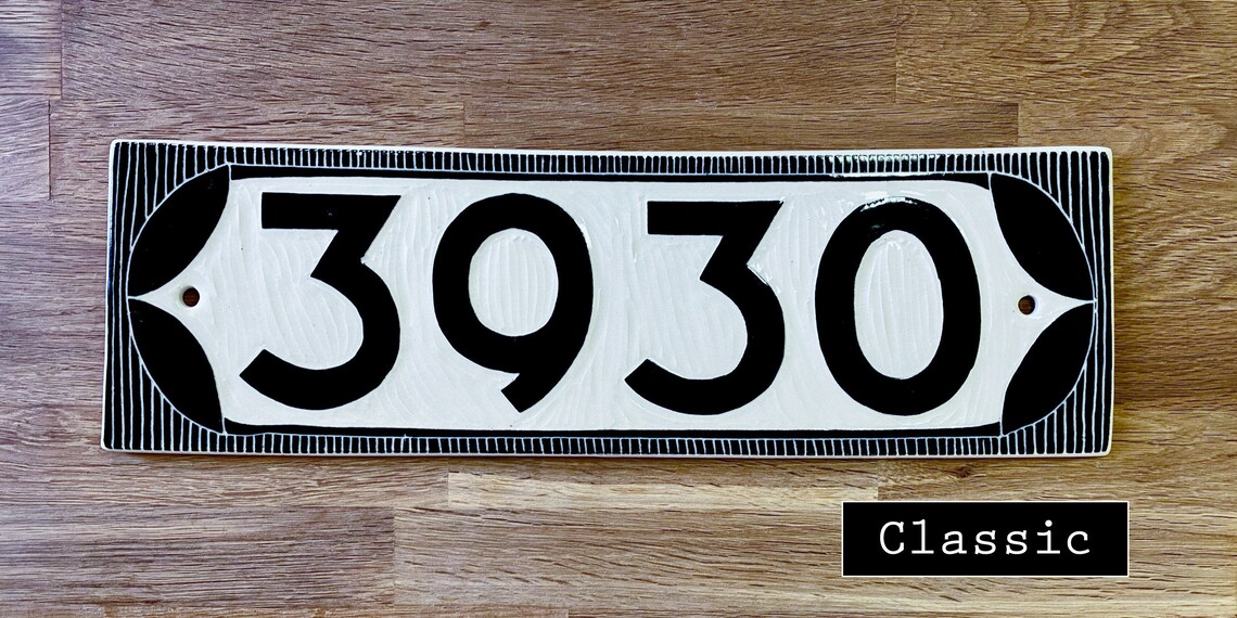 House Number Plaque/tile Etsy