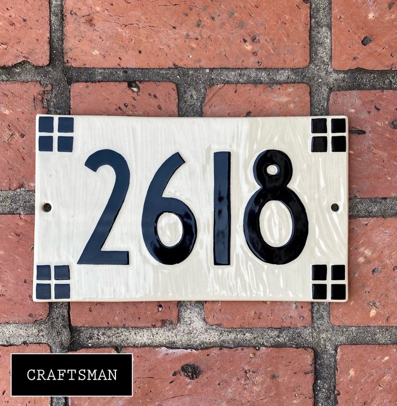 House Number Plaque/tile Etsy