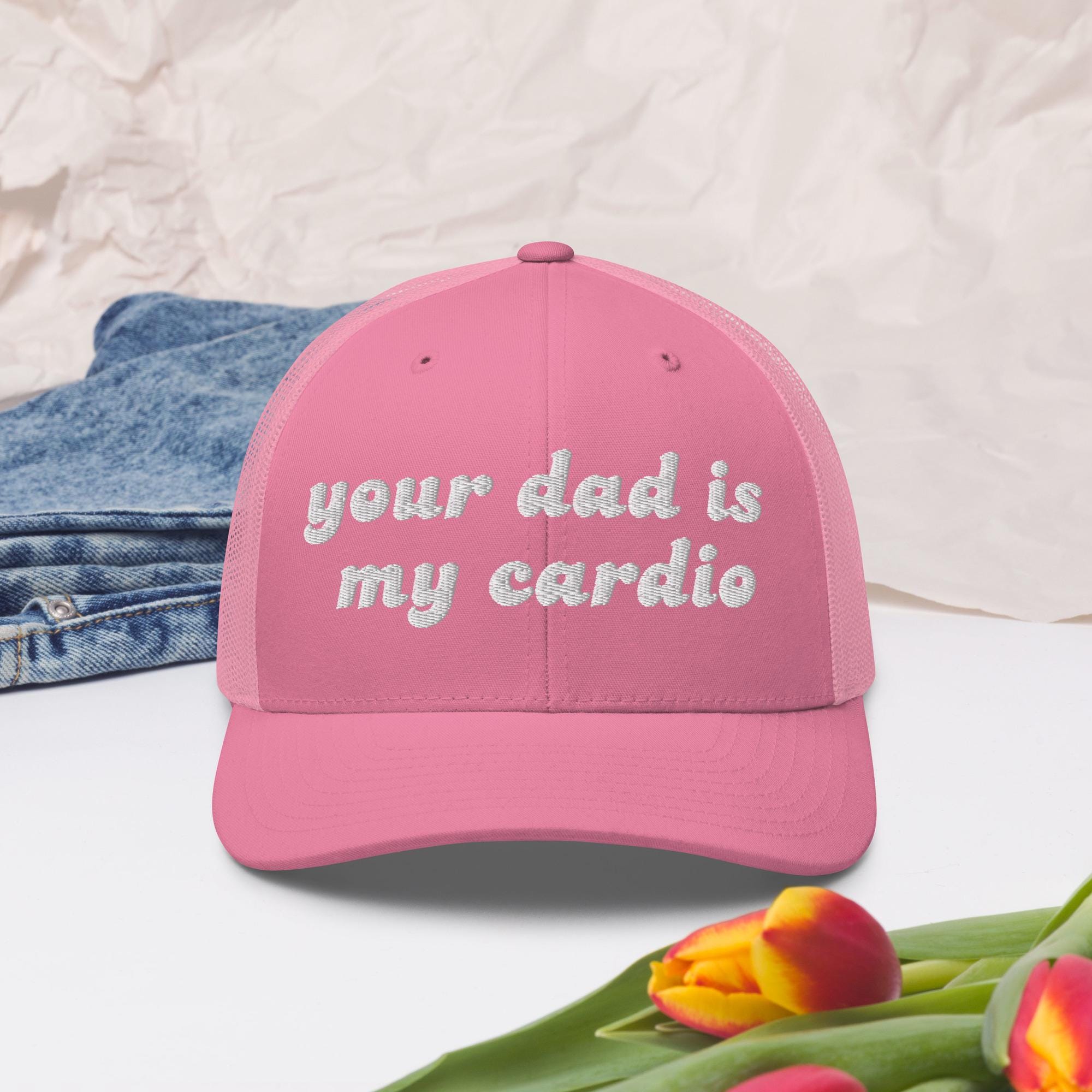 For Cardio Your Dad Is My Cardio Hat, Funny Gift, Funny Hat, Meme Funny Gift Your Man Is My Man