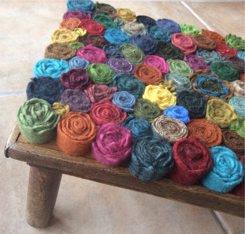 Hand Dyed Wool Fabric Selvages. Confetti . Etsy