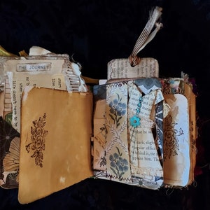 Junk Journal Tattered Booklet SunshineSari Ribbon, Lace, Magical, One of a Kind, OOAK, Imagination, zdjęcie 8