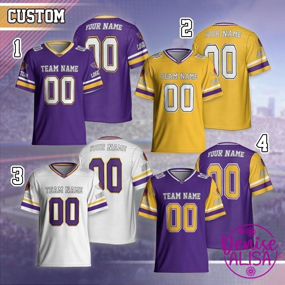 Discover Custom Minnesota Football Jersey, Personalized Jersey For Men And Women With Your Team Name, Great Gift For Minnesota Fans Game Day