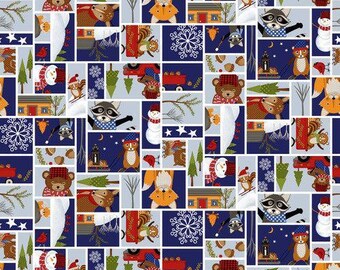 Studio e Cotton Quilt Fabric, A Day in the Woods Woodland Patchwork, Quilting Fabric by the Yard, Ships Fast