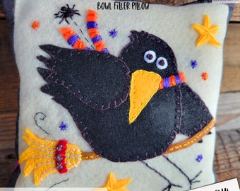 PDF Pattern, Fun Halloween Bowl Fillers, Bowl Pillow, Wool Felt Pattern, DIY Halloween, Lori Nawyn, Halloween Craft, Embroidery