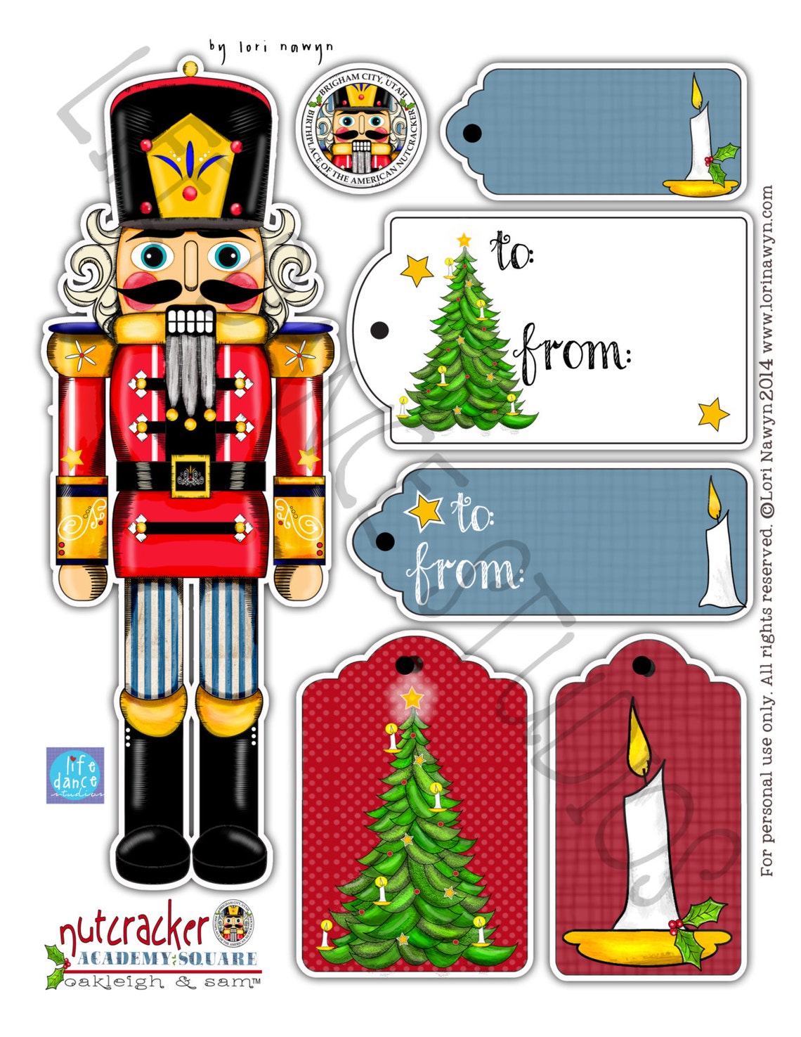 Nutcracker Party Printables Christmas Ornament Nutcracker - Etsy