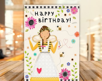 Quilter Birthday Card, Quilt Greeting Card, Sewing Birthday Card, Sewing, Quilt, Birthday Card for Quilter, Quilting, Sewing Machine