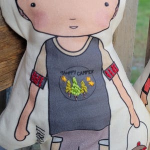 Quilter Gift, Handmade Doll, Handmade Gift, DIY Doll,  Gift for Quilter, Doll Kit, Rag Doll, Quilt Applique, Craft Panel, 100% Cotton