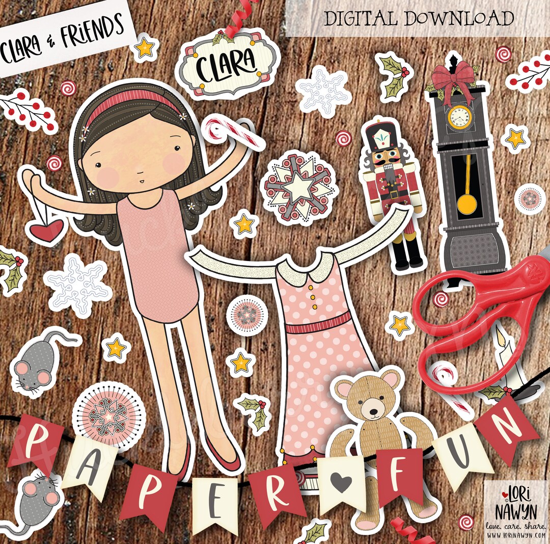 Paper Doll Printable, Nutcracker Printable, Clara and Friends, Craft ...