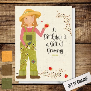 Summer Birthday Card, Garden Birthday Card, Lori Nawyn, Huckleberry Moose