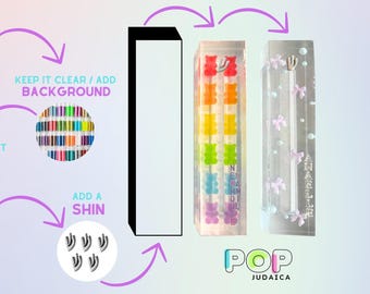 POPJudaica Personalized Mezuzah Judaica Jewish Gift, Bar-Mitzvah Gift, Bat-Mitzvah Gift, Bris Gift, Baby Naming, House-warming, Wedding Gift