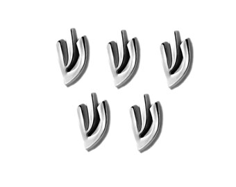 POPJudaica Mezuzahs ONE Hebrew letter “shin” for Mezuzah Judaica. Hebrew letter ONE Decorative Shin for mezuzah Gold OR Silver. Glue on Shin