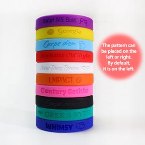 Personalized Silicone Wristband Bulk Wristband Band Custom Rubber Bracelet Emergency Contact Bracelet Rainbow Wristlet Sport Events Support