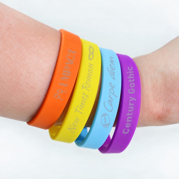 Custom Waterproof Rubber Bracelet Silicone Wristband Emergency Contact Bracelet Rainbow Bracelet Bulk Personalized ID Tags Band for Events