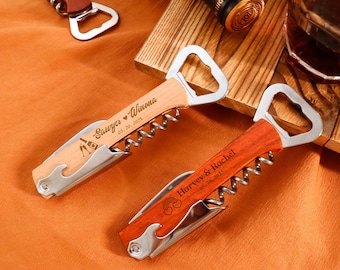 Custom Wine Bottle Opener, Custom Corkscrew, Bottle Opener, Wine Cork Screw Bulk, Personalized Wedding Favors, Groomsmen Gift, Gift for Him