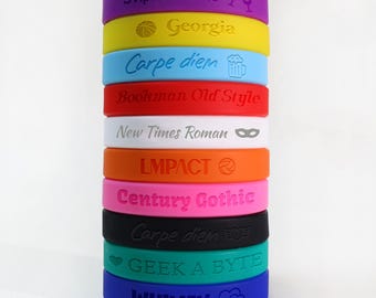 Kundenspezifisches Silikonarmband, Regenbogen-Gummiarmbänder Groß für für Ereignis, Ursachen, Bewusstsein, Geldbeschaffer graviertes Armband, Anti-Verlust-ID-Bänder