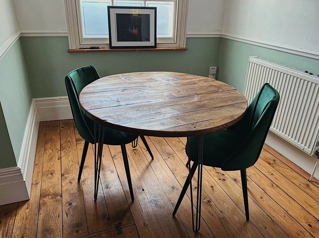 Round Dining Table, Round Table, Dining Table, Rustic Table, Handmade ...