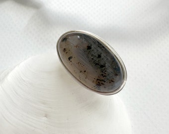 Montana Agate Gemstone Sterling Silver Ring