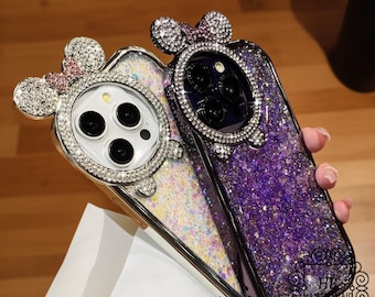 Transparant glitter iPhone-hoesje – glitter met beschermde camera, sprankelend telefoonhoesje, glitter telefoonhoesje