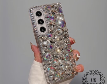 Dazzling Rhinestone-Encrusted Cover for Samsung Galaxy Z Fold Models, Glitter Phone Case, Samsung Glitter Case, Glitter Samsung Case