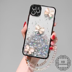 Cute and Sparkly Anime Butterfly Case – Silicone Cover for iPhone, Sparkly Phone Case, Glitter Phone Cover
