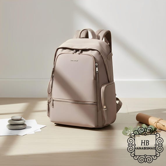 Oxford Waterproof Laptop Backpack 14" Stylish Korean Student Commuter Bag  Minimalist