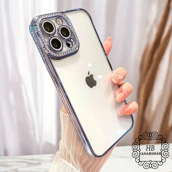Glitter Diamond Plating Transparent Phone Case for Iphone, Sparkly