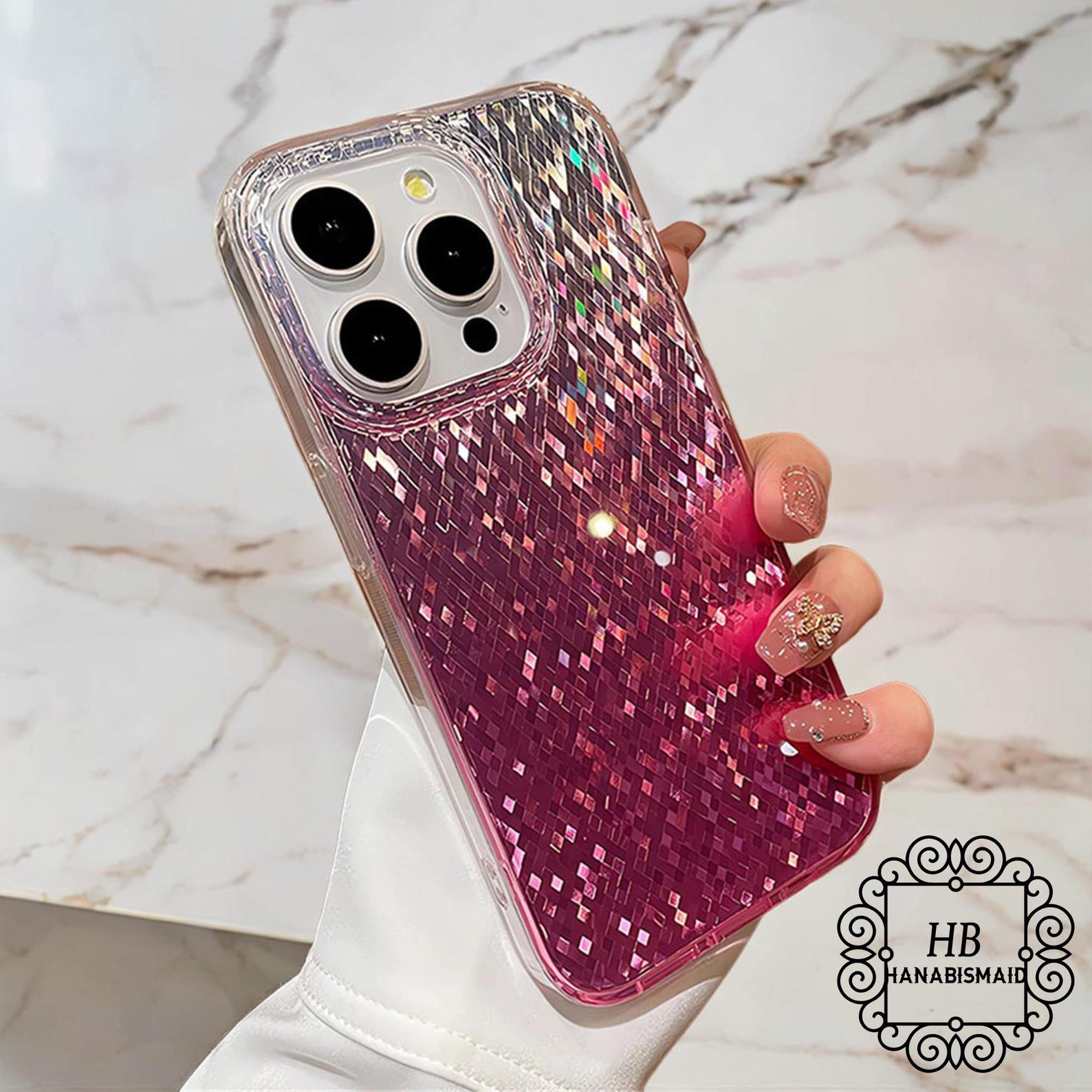 Shiny Bling Glitter Diamond Lattice Sequins Phone Case for Iphone — free download