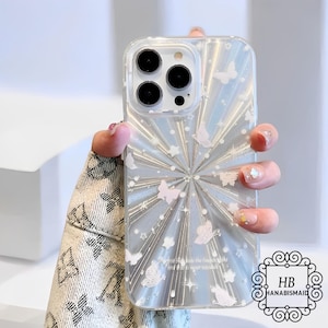 Lighthouse Pink Butterfly Softcase Glitter Adorable Phone Case for iPhone,Sparkly Phone Case, Glitter Phone Cover