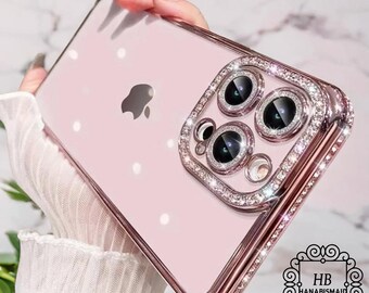 キラキラ輝くダイヤモンドメッキiPhoneケース、きらめくソフトTPUカバー
