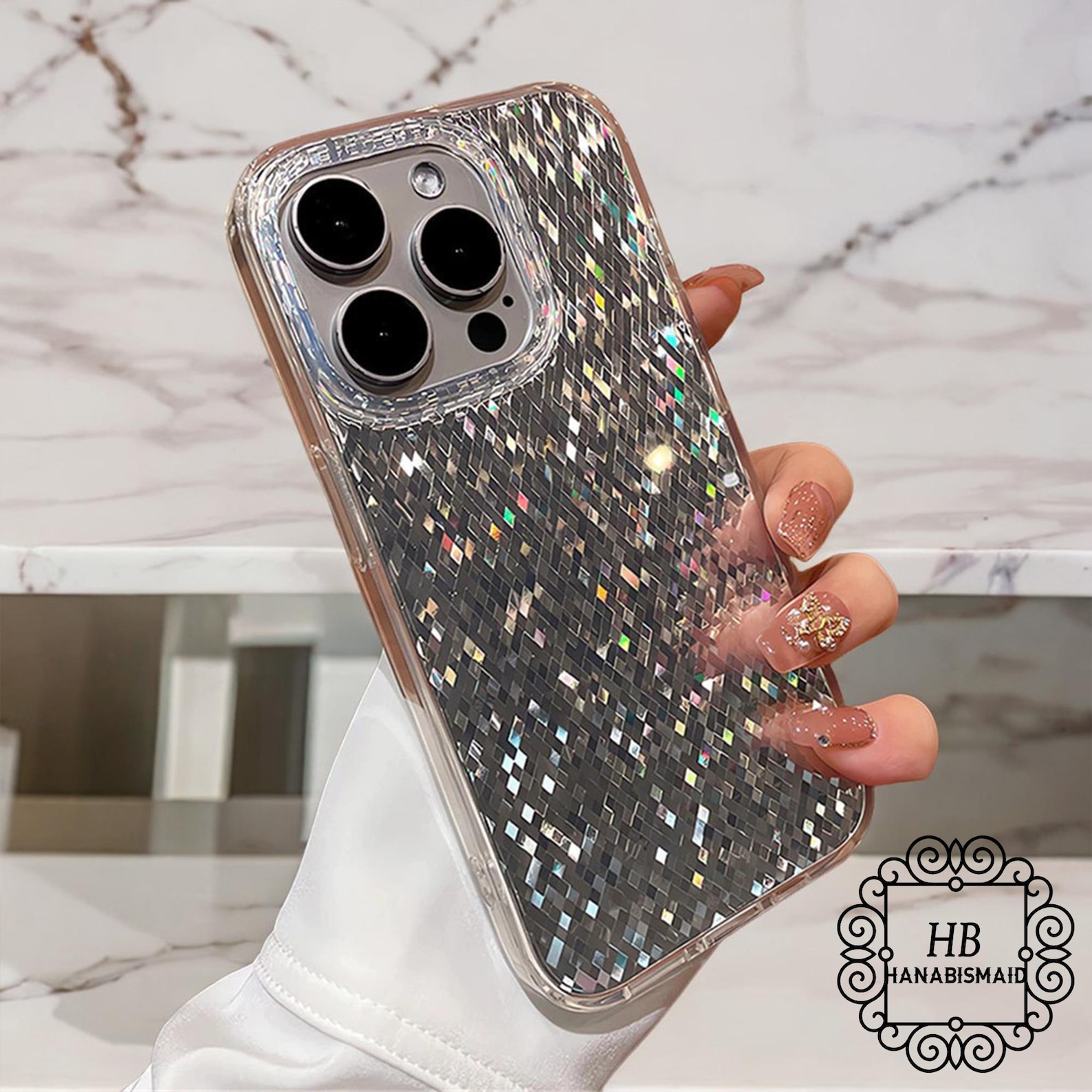 Shiny Bling Glitter Diamond Lattice Sequins Phone Case for Iphone — free download