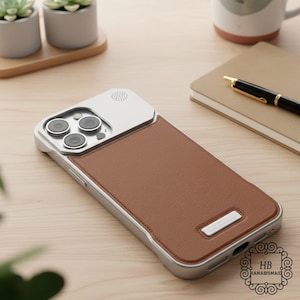 Leather iPhone Case with Stand, Built in Bracket Cover for iPhone