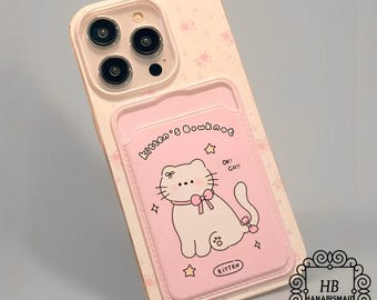 Cute Kitten Bow iPhone Case - Kawaii Aesthetic Cat Phone Cover